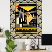 Art Deco Starlight Roof Poster (Thuiskantoor)