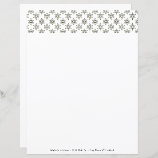 Art Deco Stars Aangepaste papiervellen (Voorkant / Achterkant)