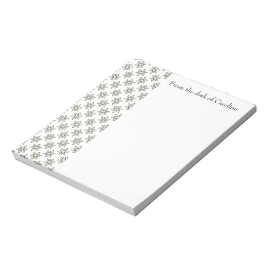 Art Deco Stars Gepersonaliseerd Notitieblok (Linkerzijde)