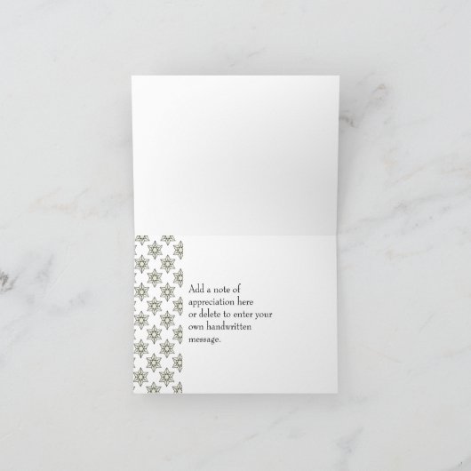 Art Deco Stars Hartelijk dank Kaart (Binnen)