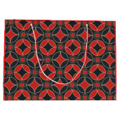 art deco stars in red and black  groot cadeauzakje (Achterkant)