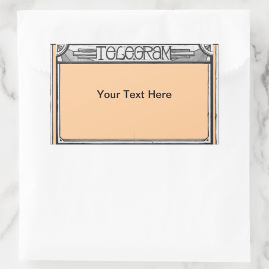  Art Deco Steampunk Telegram Sticker (Tas)