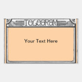  Art Deco Steampunk Telegram Sticker (Voorkant)