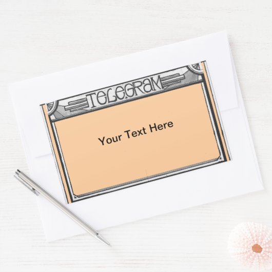  Art Deco Steampunk Telegram Sticker (Envelop)