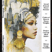 Art Deco Stedelijke Vrouw Stad Collage FS9R Decoup Tissuepapier