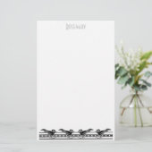 Art Deco Stempapierwaren gepersonaliseerd Briefpapier (Staand voorkant)