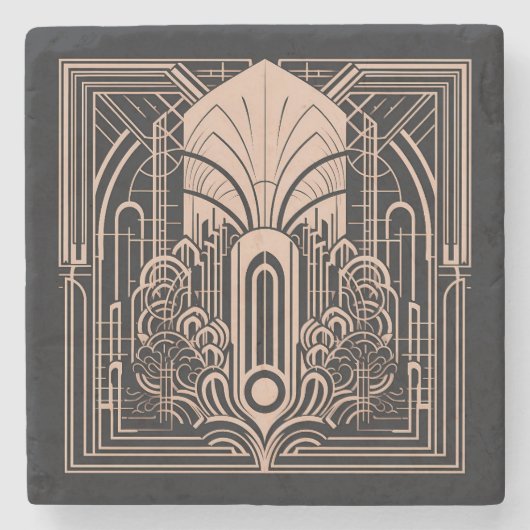 Art Deco Stenen Onderzetter (Voorkant)