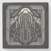 Art Deco Stenen Onderzetter (Voorkant)