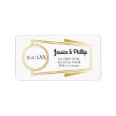 Art Deco Stickers witgouden Adresetiketten (Voorkant)