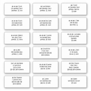 Art Deco Stijl 18 Gast Individuele namen Adressen Sticker