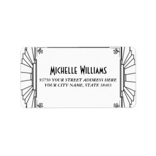 Art Deco stijl Adresetiketten Etiket