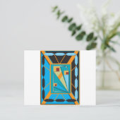 Art Deco-stijl Briefkaart (Staand voorkant)