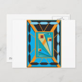 Art Deco-stijl Briefkaart (Voorkant / Achterkant)