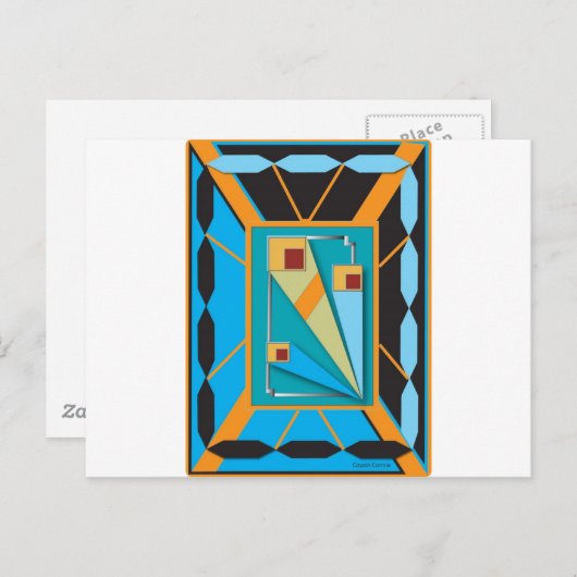 Art Deco-stijl Briefkaart (Voorkant / Achterkant)