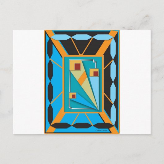 Art Deco-stijl Briefkaart (Voorkant)