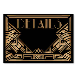 Art Deco Stijl Bruiloft Behuizing Kaart