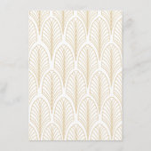 Art Deco stijl bruiloft invoegen Kaart (Achterkant)
