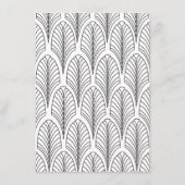 Art Deco stijl bruiloft invoegen Kaart (Achterkant)