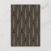 Art Deco stijl bruiloft invoegen Kaart (Achterkant)