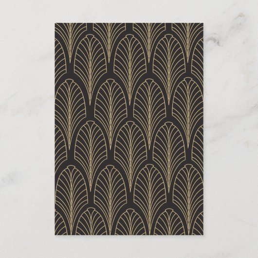 Art Deco stijl bruiloft invoegen Kaart (Achterkant)