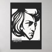 Art Deco-stijl Chopin past in alle formaten Poster (Voorkant)