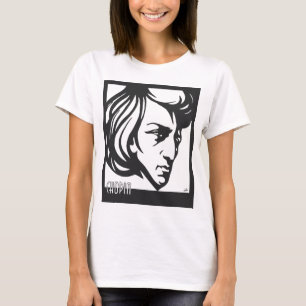 Art Deco-stijl Chopin T-shirt