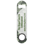 Art Deco Stijl Groen Patroon Restaurant Speed Flessenopener (Achterkant)