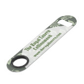 Art Deco Stijl Groen Patroon Restaurant Speed Flessenopener (Achterkant Gekanteld)