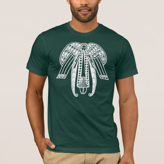 Art Deco stijl Kerstengel T-shirt (Voorkant)