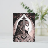 Art Deco stijl krijger vrouw Briefkaart (Staand voorkant)