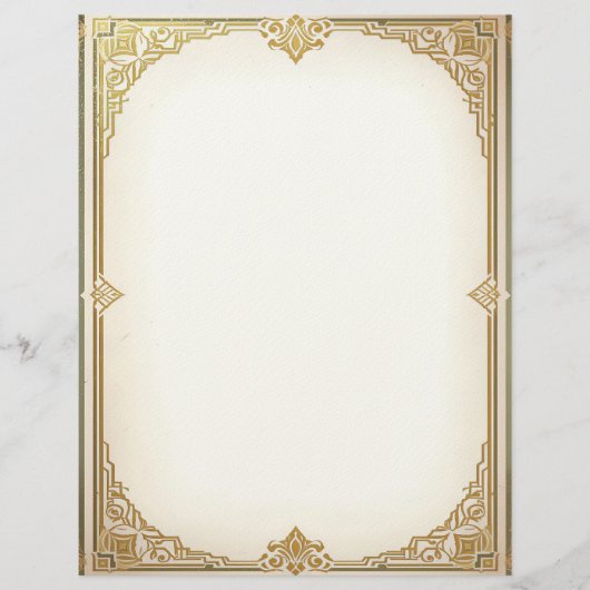 Art Deco stijl lijst briefpapier Briefhoofd (Voorkant)