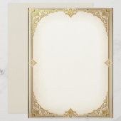 Art Deco stijl lijst briefpapier Briefhoofd (Voorkant / Achterkant)