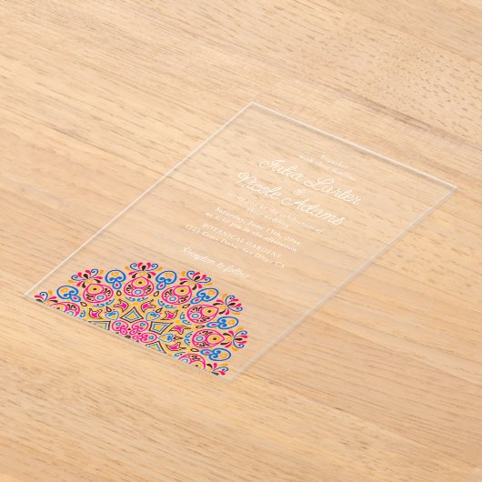  Art Deco stijl Mandala bruiloft Acryl Uitnodigingen (Laagn)