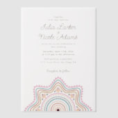  Art Deco stijl Mandala bruiloft Vellum Uitnodigingen (Voorkant)