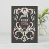 Art Deco stijl, moordmysterie Halloween feest Kaart (Staand voorkant)