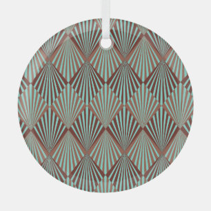 Art Deco stijl, naadloze textuur. Glas Ornament