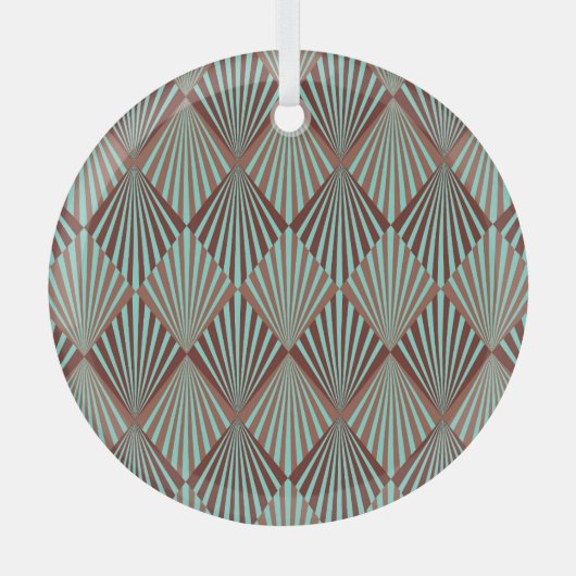 Art Deco stijl, naadloze textuur. Glas Ornament (Voorkant)
