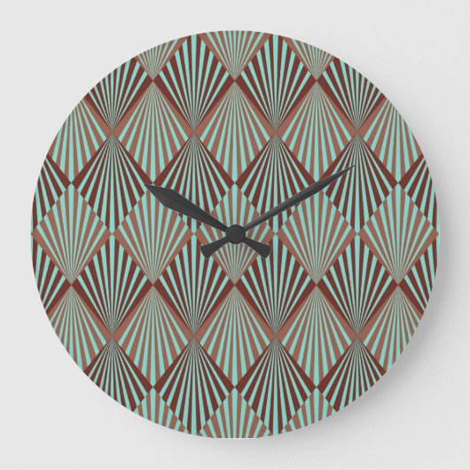 Art Deco stijl, naadloze textuur. Grote Klok (Voorkant)