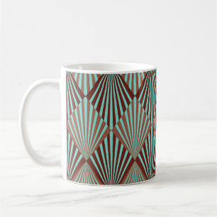 Art Deco stijl, naadloze textuur. Koffiemok