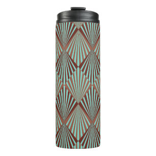 Art Deco stijl, naadloze textuur. Thermosbeker