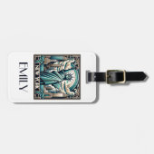 Art Deco stijl New York illustratie Bagagelabel (Voorkant horizontaal)