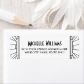 Art Deco stijl retour adreslabels Etiket (Insitu)