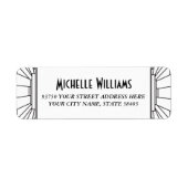 Art Deco stijl retour adreslabels Etiket (Voorkant)