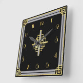Art Deco-stijl Vierkante Klok (Hoek)