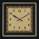 Art Deco-stijl Vierkante Klok<br><div class="desc">Geweldig klokontwerp. Je zult het leuk vinden als anderen. U kunt dit ontwerp vrij gebruiken voor andere producten die u wilt of om jouw tekst aan te passen en toe te voegen. Volg me voor meer. Met vriendelijke groet. Een leuke dag.</div>
