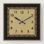 Art Deco-stijl Vierkante Klok (Voorkant)