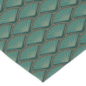 Art Deco stijlpatroon in blauwgroen groene kleur Korte Tafelloper (Hoek)