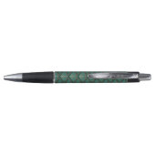 Art Deco stijlpatroon in blauwgroen groene kleur Pen (Achterkant)