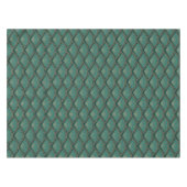 Art Deco stijlpatroon in blauwgroen groene kleur Tafelkleed (Voorkant (Horizontaal))