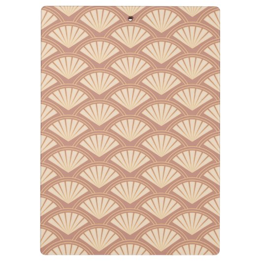 Art Deco stijlpatroon in roos kleur Klembord (Achterkant)